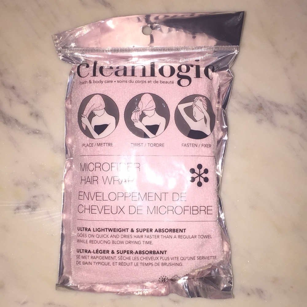 Super absorbent microfiber hair wrap + bath bomb
